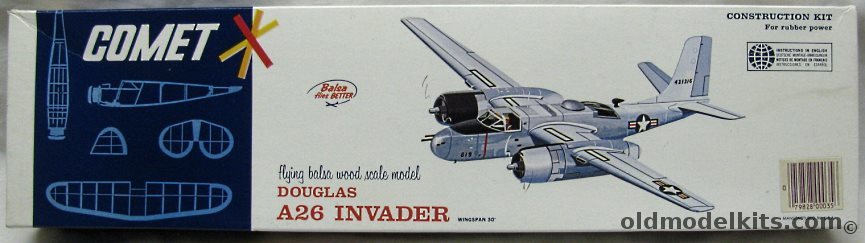 Comet Douglas A-26 Invader - 30 Inch Wingspan Flying Model, 3501 plastic model kit